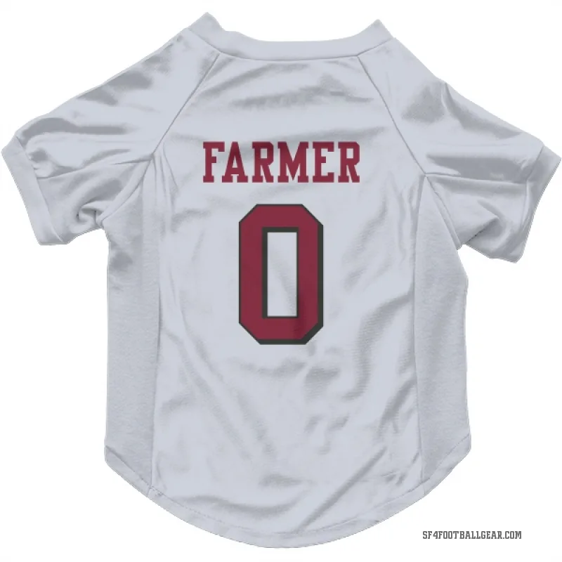Andrew Farmer  White San Francisco 49ers  Rush Cat & Dog Pet Jersey