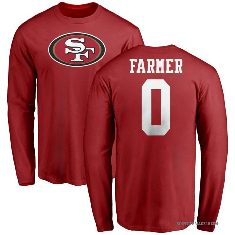 Andrew Farmer Youth Red San Francisco 49ers Logo Long Sleeve T-Shirt -