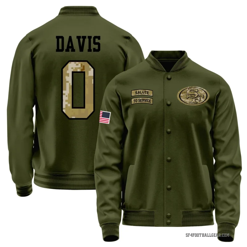 Ashtyn Davis Men's Olive San Francisco 49ers Salute to Service Sideline Performance Jacket