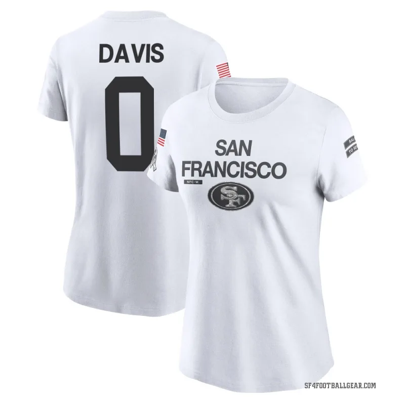 Ashtyn Davis Women's White San Francisco 49ers 2024 Salute to Service Performance T-Shirt