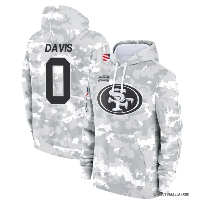 Ashtyn Davis Youth Camo San Francisco 49ers Arctic 2024 Salute to Service Club Fleece Pullover Hoodie