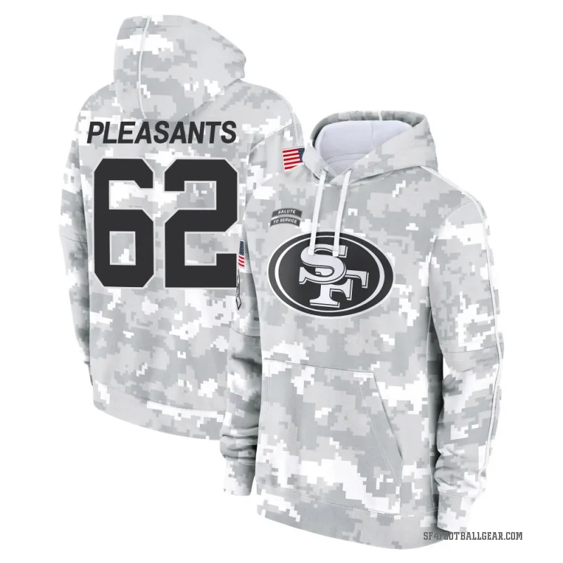 Austen Pleasants Men's Camo San Francisco 49ers Arctic 2024 Salute to Service Club Fleece Pullover Hoodie