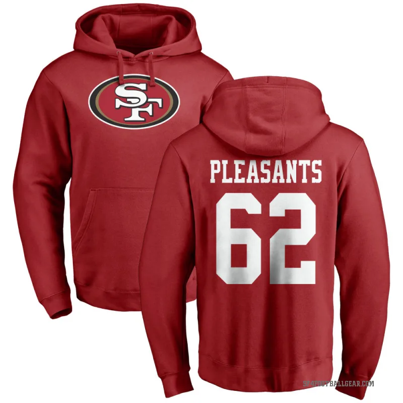 Austen Pleasants Men's Red San Francisco 49ers Pro Line Logo Pullover Hoodie
