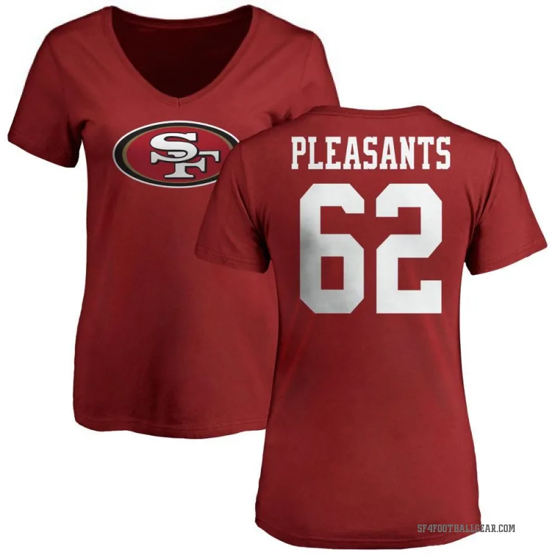 Austen Pleasants Women's Red San Francisco 49ers Logo Slim Fit T-Shirt -