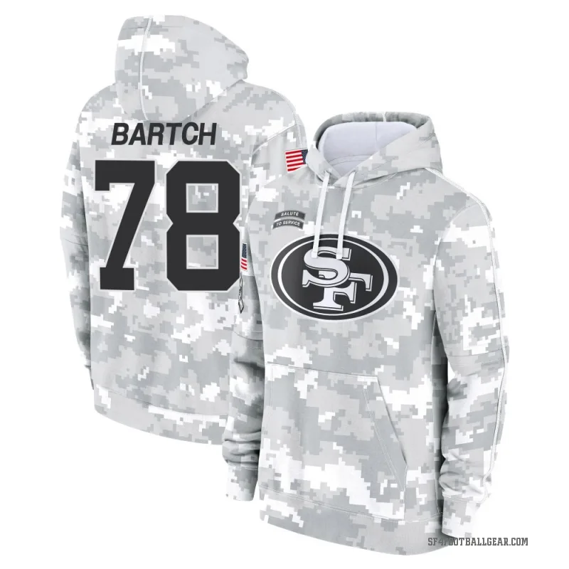 Ben Bartch Men's Camo San Francisco 49ers Arctic 2024 Salute to Service Club Fleece Pullover Hoodie