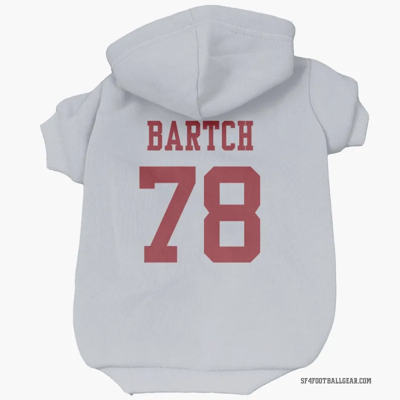 Ben Bartch  White San Francisco 49ers  Cat & Dog Pet Hoodie