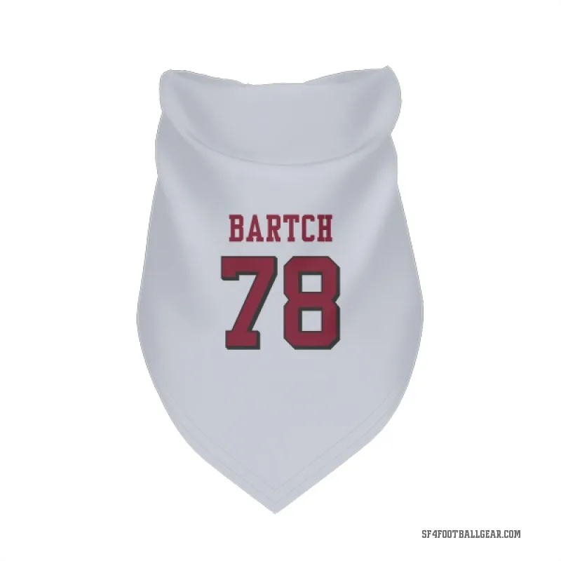 Ben Bartch  White San Francisco 49ers  Rush Cat & Dog Pet Bandana