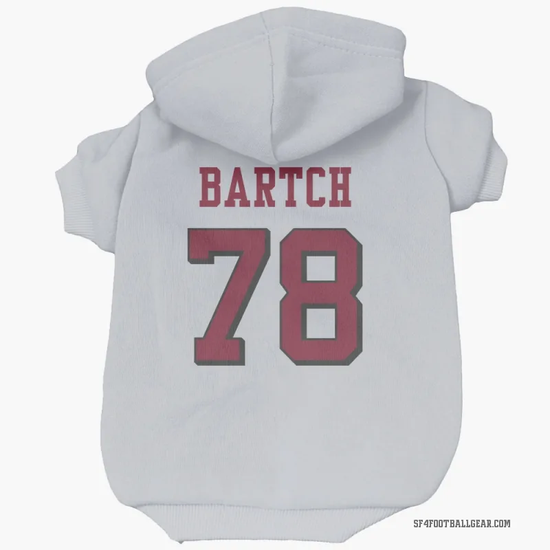 Ben Bartch  White San Francisco 49ers  Rush Cat & Dog Pet Hoodie