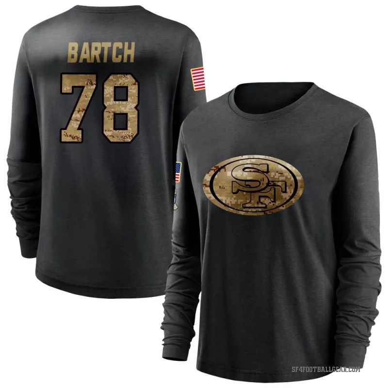 Ben Bartch Women's Black San Francisco 49ers 2020 Salute To Service Sideline Performance Long Sleeve T-Shirt