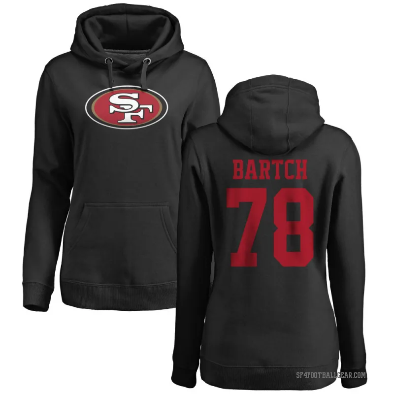 Ben Bartch Women's Black San Francisco 49ers Pro Line Logo Pullover Hoodie