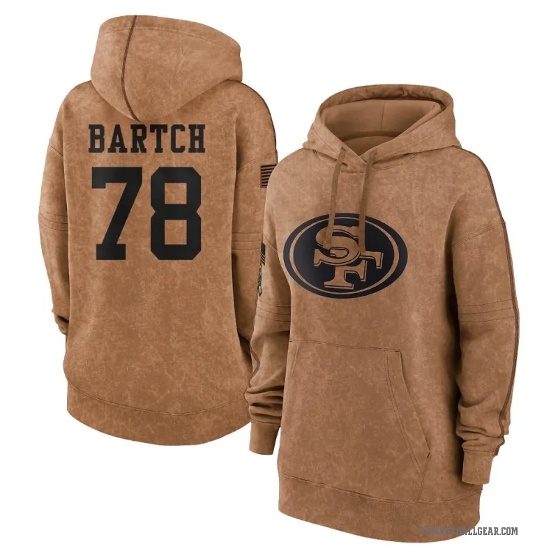 Ben Bartch Women's Brown San Francisco 49ers 2023 Salute To Service Pullover Hoodie