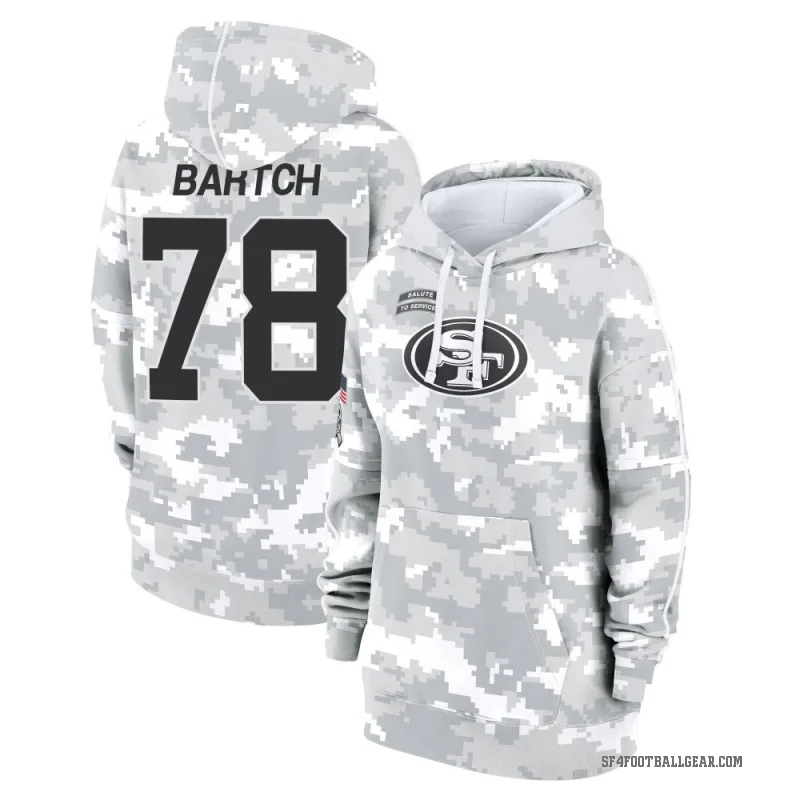 Ben Bartch Women's Camo San Francisco 49ers Arctic 2024 Salute to Service Club Fleece Pullover Hoodie