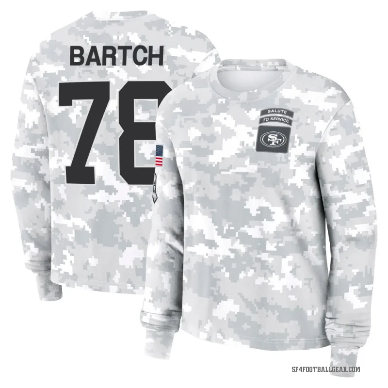 Ben Bartch Women's Camo San Francisco 49ers Arctic 2024 Salute to Service Long Sleeve T-Shirt