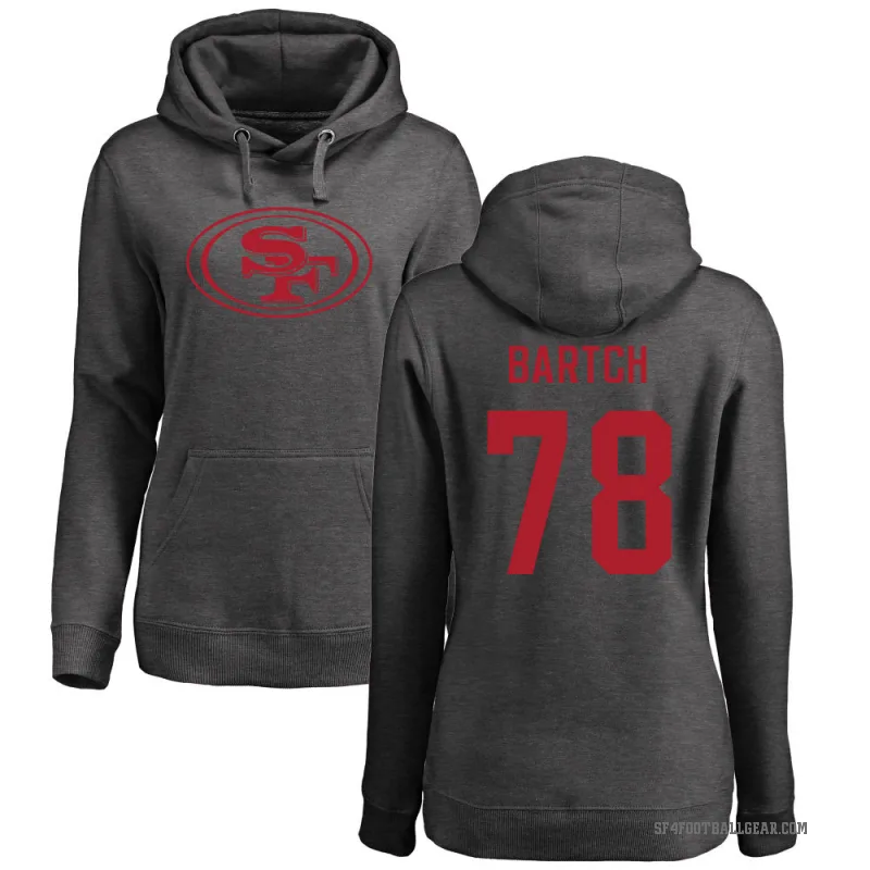 Ben Bartch Women's San Francisco 49ers Pro Line by Branded Ash One Color Pullover Hoodie
