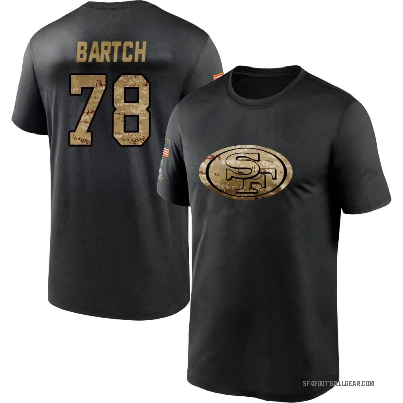 Ben Bartch Youth Black San Francisco 49ers 2020 Salute To Service Performance T-Shirt