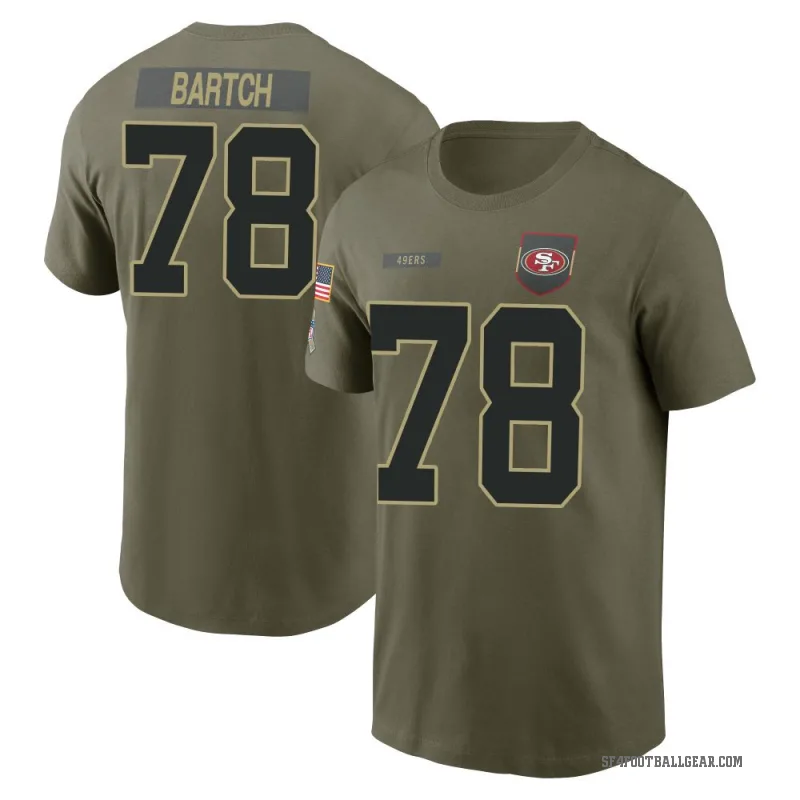 Ben Bartch Youth Olive San Francisco 49ers 2025 Salute to Service T-Shirt