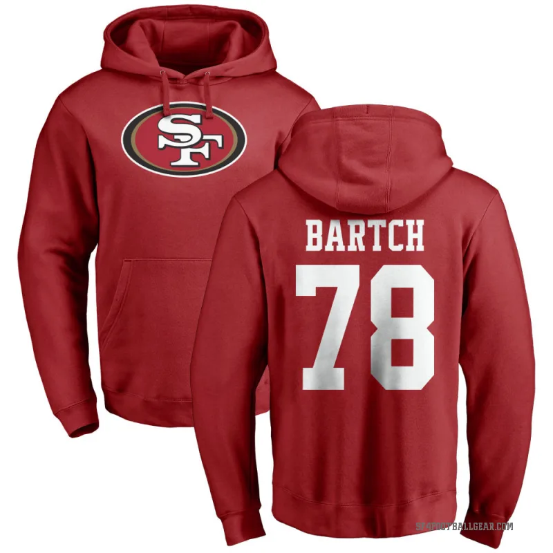 Ben Bartch Youth Red San Francisco 49ers Pro Line Logo Pullover Hoodie