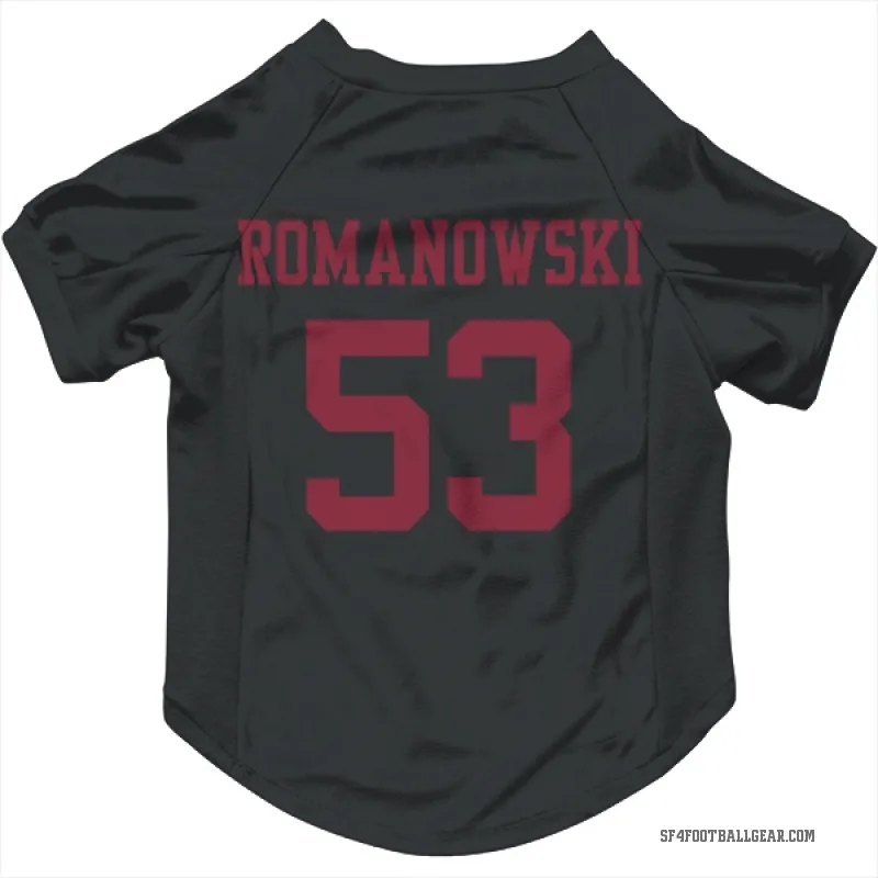 Bill Romanowski  Black San Francisco 49ers  Cat & Dog Pet Jersey
