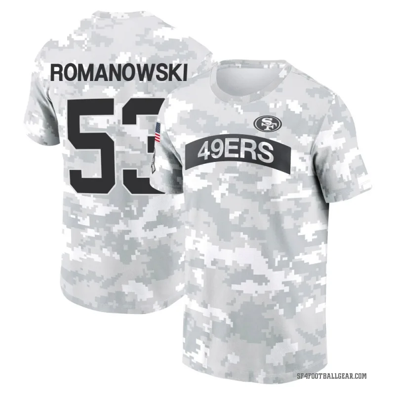 Bill Romanowski Men's Camo San Francisco 49ers Arctic 2024 Salute to Service Performance T-Shirt
