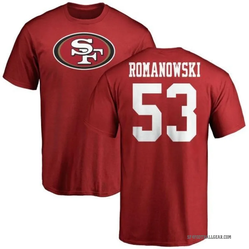 Bill Romanowski Men's Red San Francisco 49ers Logo T-Shirt -