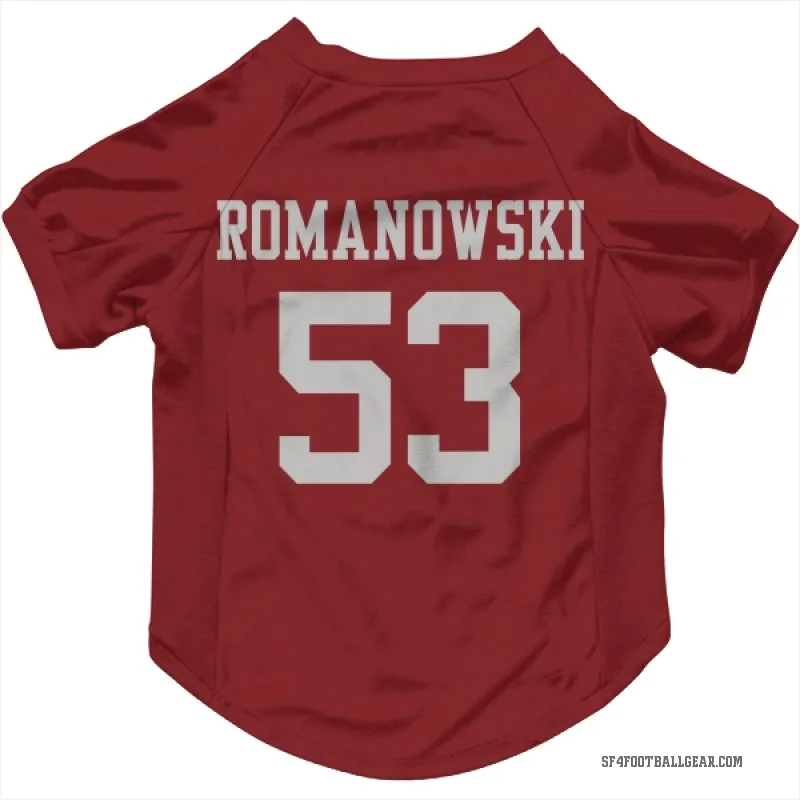 Bill Romanowski  Scarlet San Francisco 49ers  Cat & Dog Pet Jersey