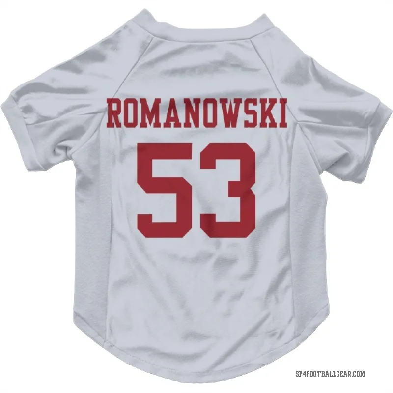 Bill Romanowski  White San Francisco 49ers  Cat & Dog Pet Jersey