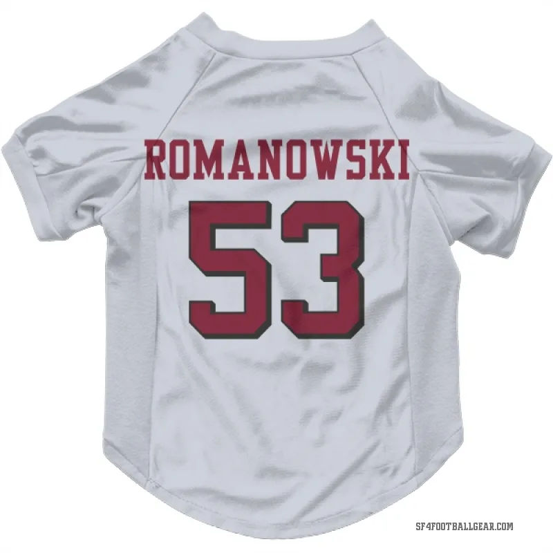 Bill Romanowski  White San Francisco 49ers  Rush Cat & Dog Pet Jersey