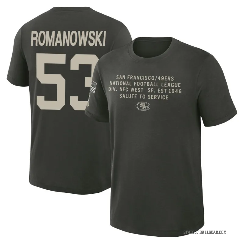 Bill Romanowski Youth Green San Francisco 49ers Dark/ 2025 Salute to Service Sideline Slub T-Shirt