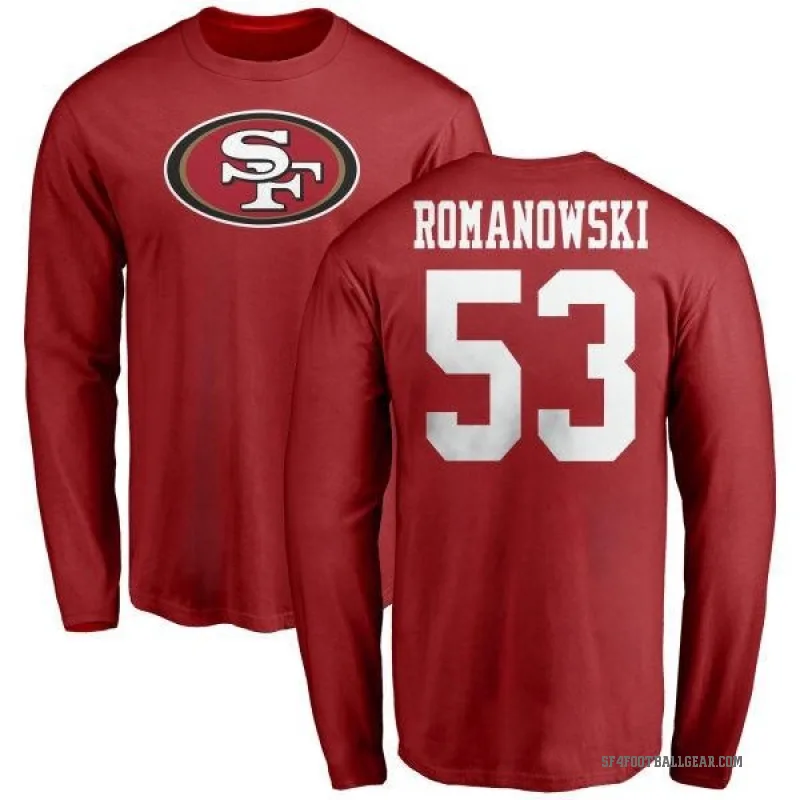 Bill Romanowski Youth Red San Francisco 49ers Logo Long Sleeve T-Shirt -
