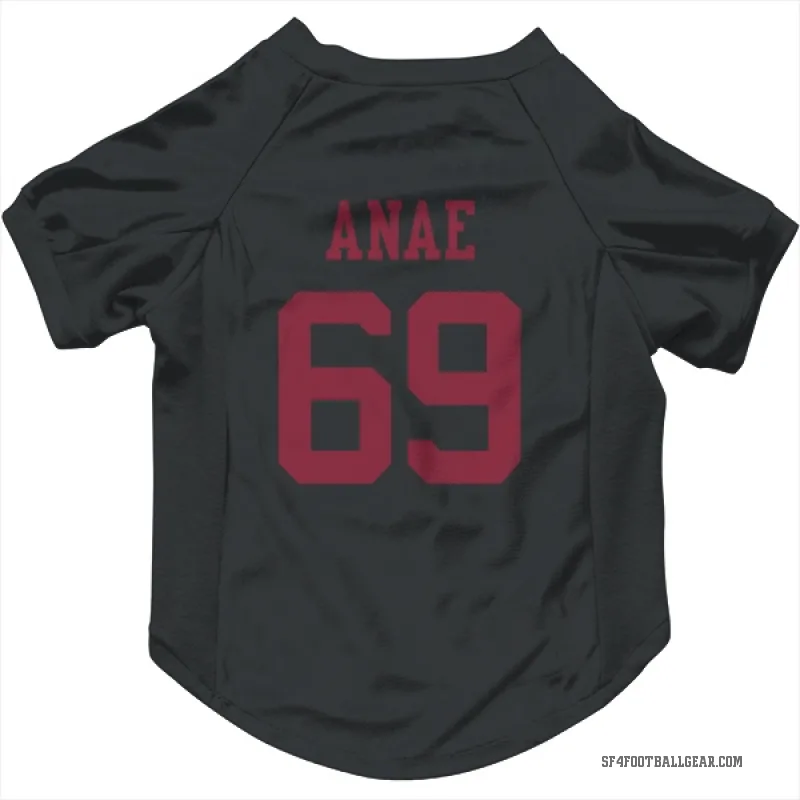 Bradlee Anae  Black San Francisco 49ers  Cat & Dog Pet Jersey