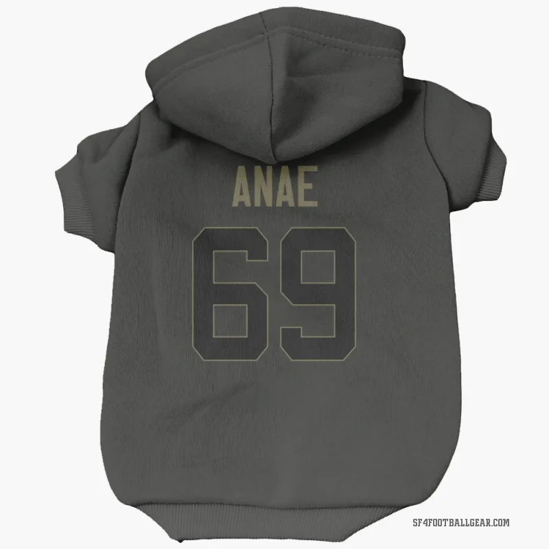 Bradlee Anae  Black San Francisco 49ers  Service Cat & Dog Pet Hoodie