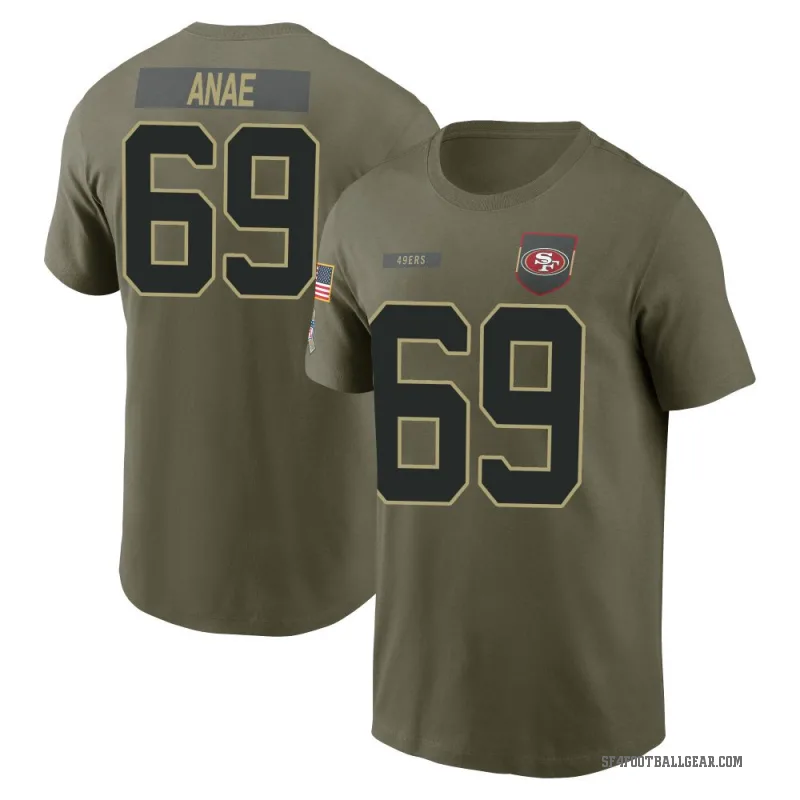 Bradlee Anae Men's Olive San Francisco 49ers 2025 Salute to Service T-Shirt