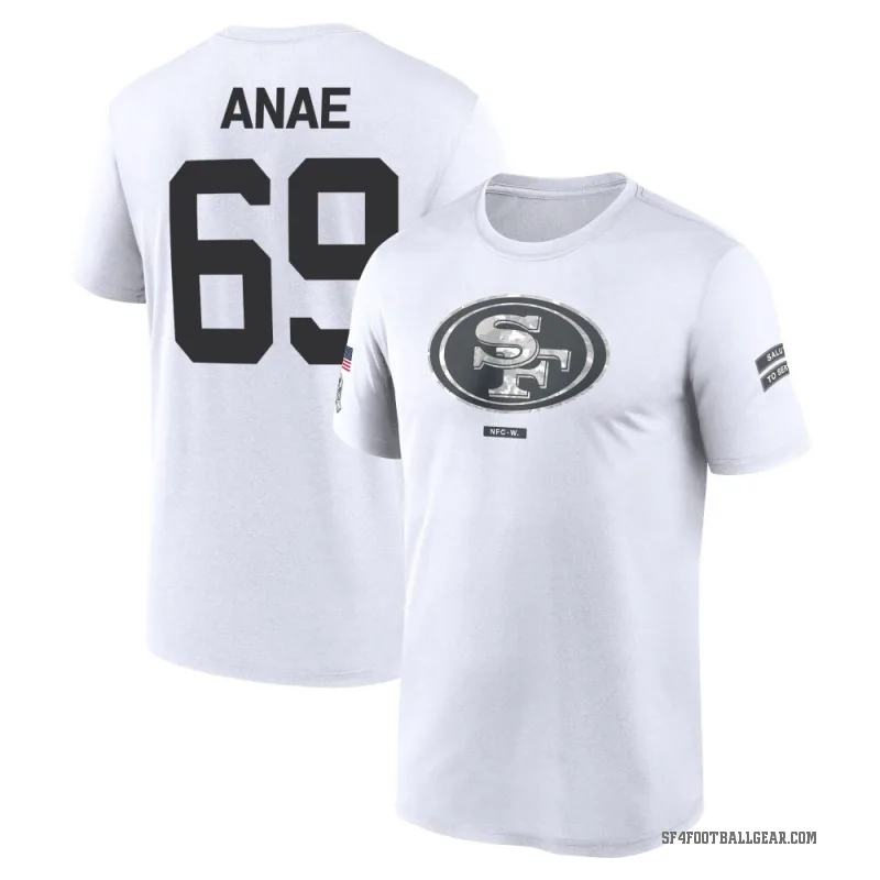 Bradlee Anae Men's White San Francisco 49ers 2024 Salute to Service Performance T-Shirt
