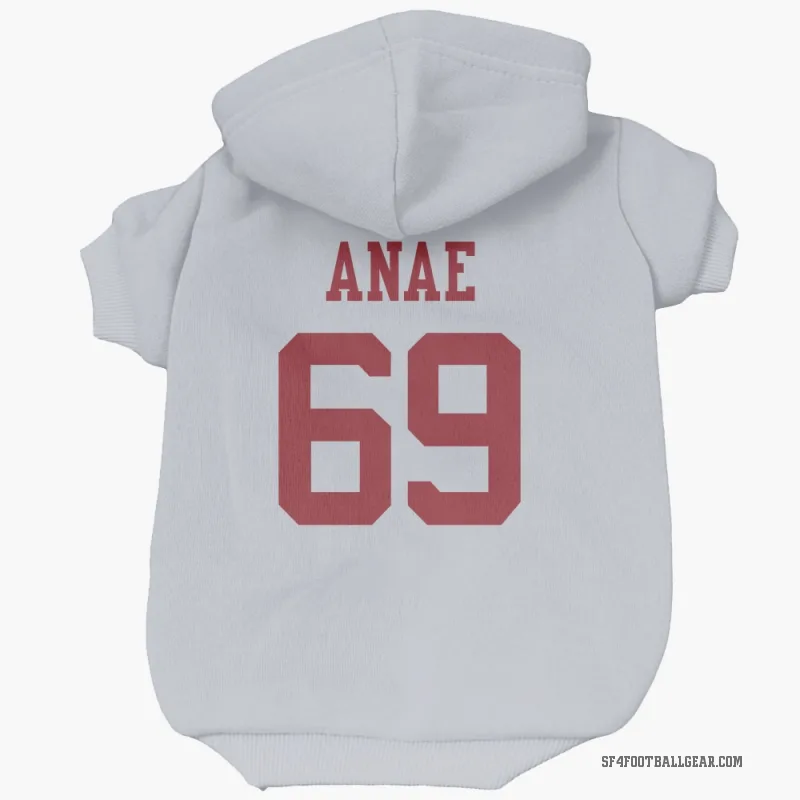 Bradlee Anae  White San Francisco 49ers  Cat & Dog Pet Hoodie