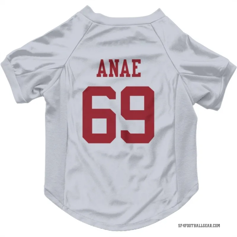 Bradlee Anae  White San Francisco 49ers  Cat & Dog Pet Jersey