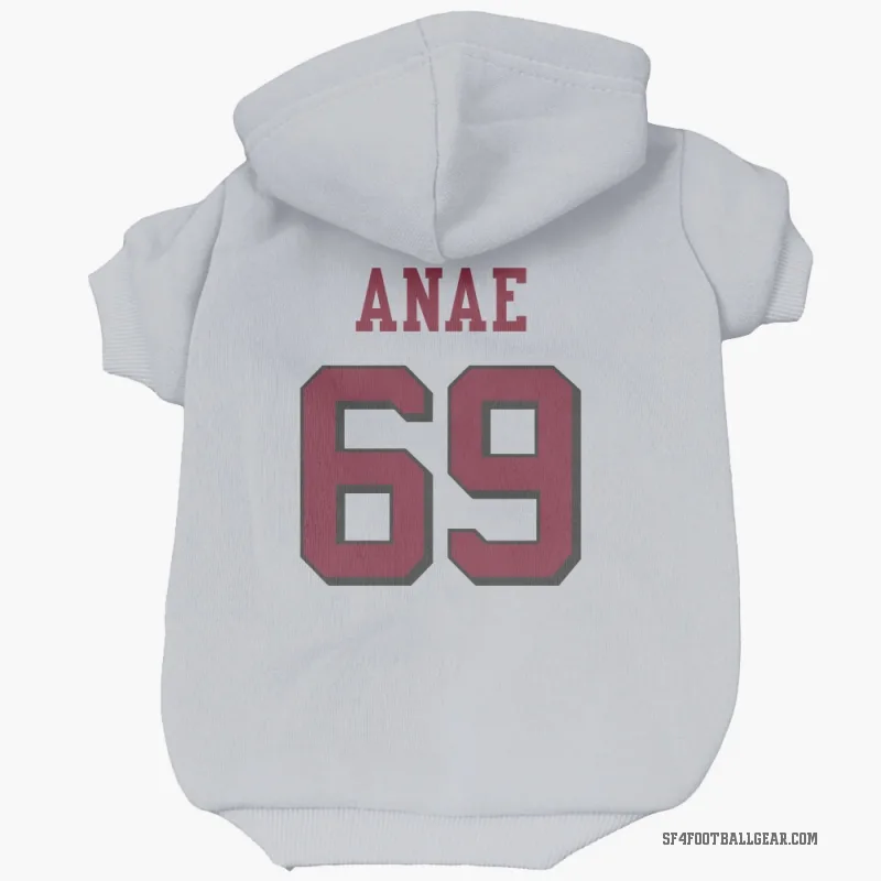 Bradlee Anae  White San Francisco 49ers  Rush Cat & Dog Pet Hoodie