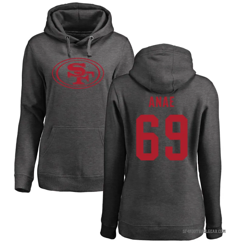 Bradlee Anae Women's San Francisco 49ers Pro Line by Branded Ash One Color Pullover Hoodie