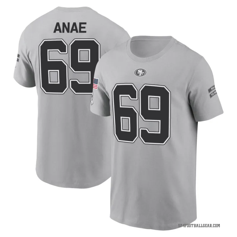 Bradlee Anae Youth Gray San Francisco 49ers 2024 Salute to Service T-Shirt