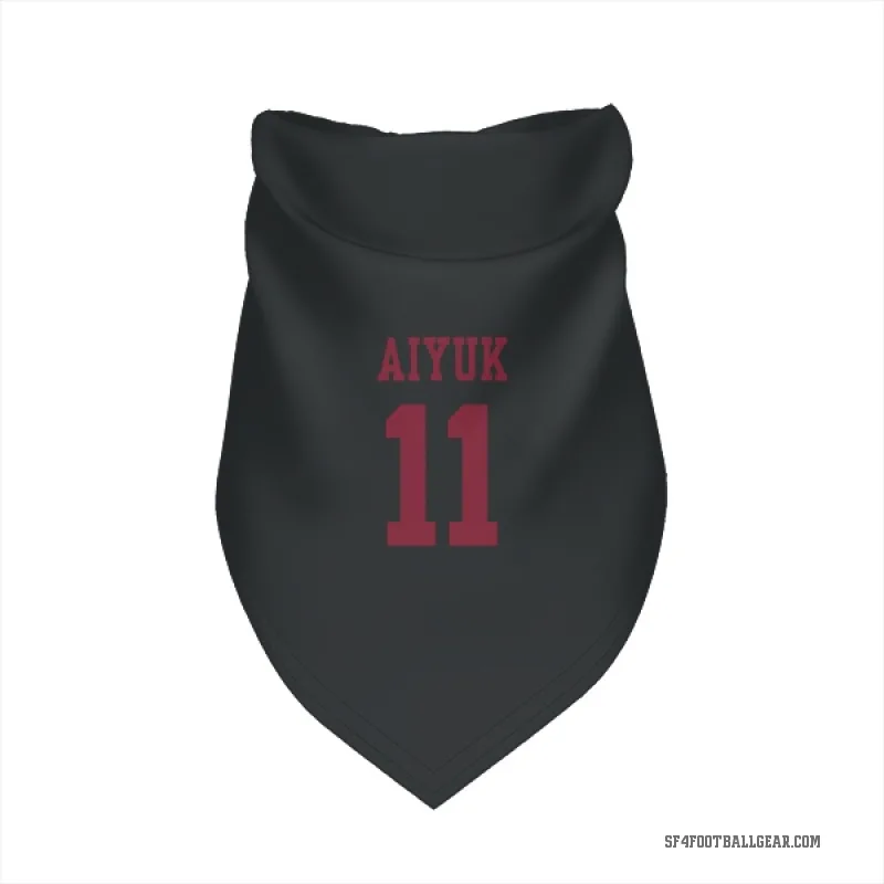 Brandon Aiyuk  Black San Francisco 49ers  Cat & Dog Pet Bandana