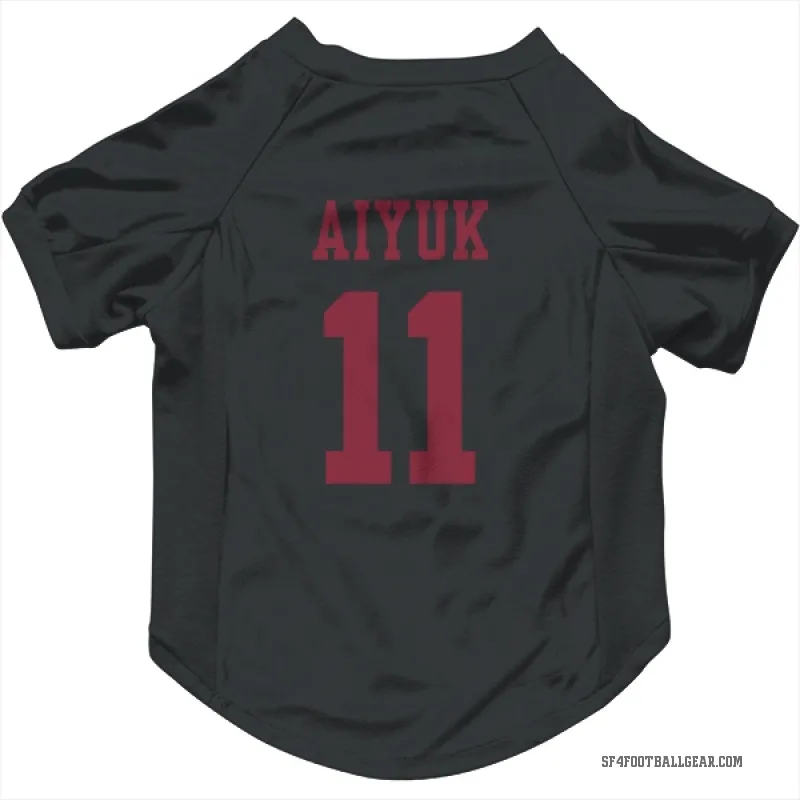 Brandon Aiyuk  Black San Francisco 49ers  Cat & Dog Pet Jersey