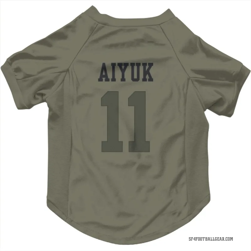 Brandon Aiyuk  Olive San Francisco 49ers  Cat & Dog Pet Jersey