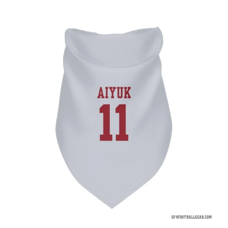 Brandon Aiyuk  White San Francisco 49ers  Cat & Dog Pet Bandana