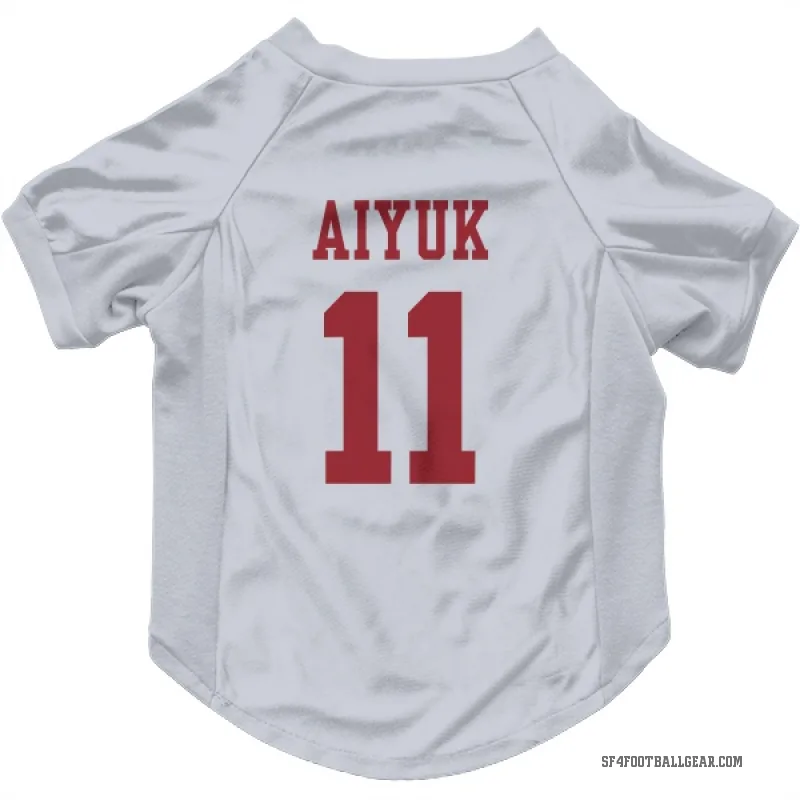 Brandon Aiyuk  White San Francisco 49ers  Cat & Dog Pet Jersey