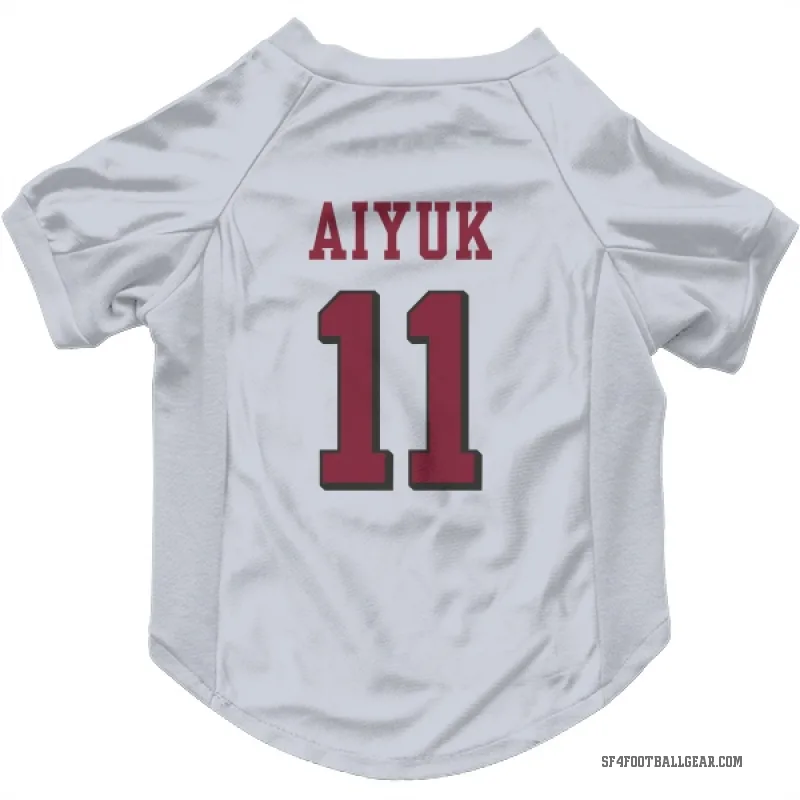 Brandon Aiyuk  White San Francisco 49ers  Rush Cat & Dog Pet Jersey