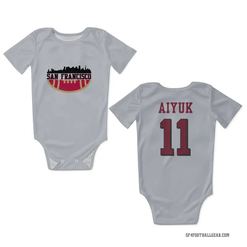 Brandon Aiyuk  White San Francisco 49ers  Rush Newborn & Infant Bodysuit