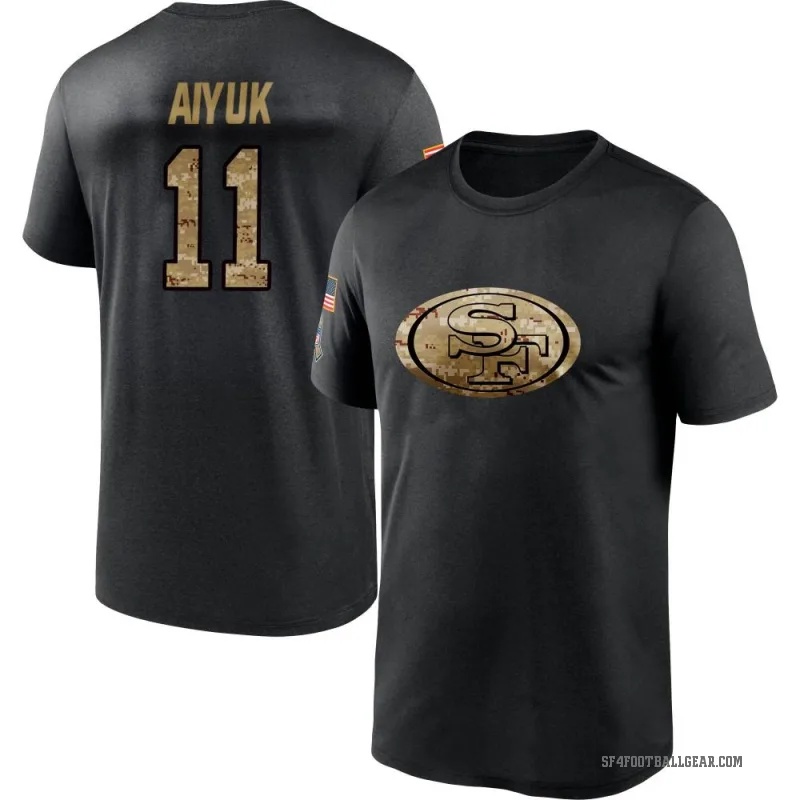 Brandon Aiyuk Youth Black San Francisco 49ers 2020 Salute To Service Performance T-Shirt