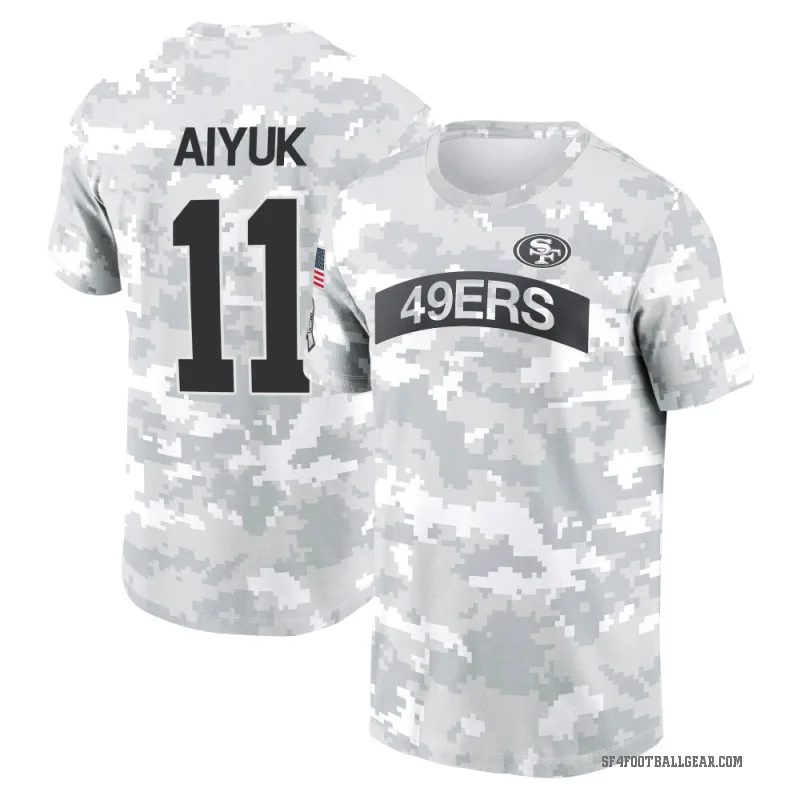 Brandon Aiyuk Youth Camo San Francisco 49ers Arctic 2024 Salute to Service Performance T-Shirt