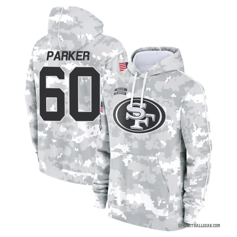 Brandon Parker Men's Camo San Francisco 49ers Arctic 2024 Salute to Service Club Fleece Pullover Hoodie