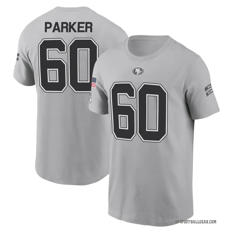 Brandon Parker Youth Gray San Francisco 49ers 2024 Salute to Service T-Shirt