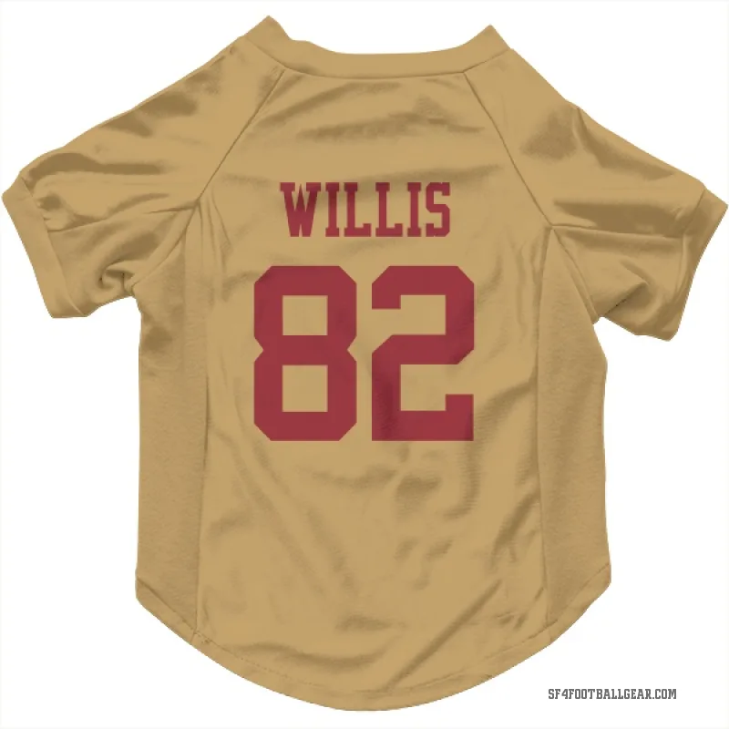 Brayden Willis  Gold San Francisco 49ers  Cat & Dog Pet Jersey